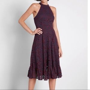 Modcloth Layered Lace Midi Dress